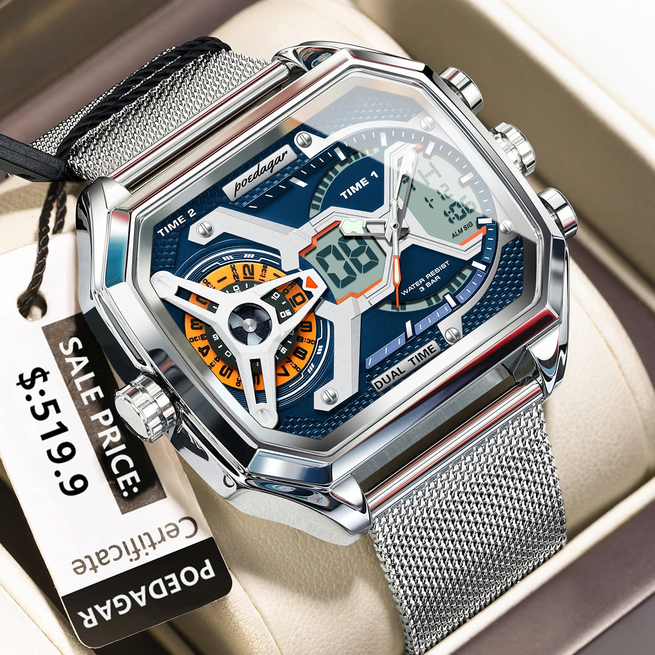 Montre Mode électronique pour hommes