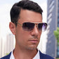 Lunettes de soleil carrées vintage pour hommes