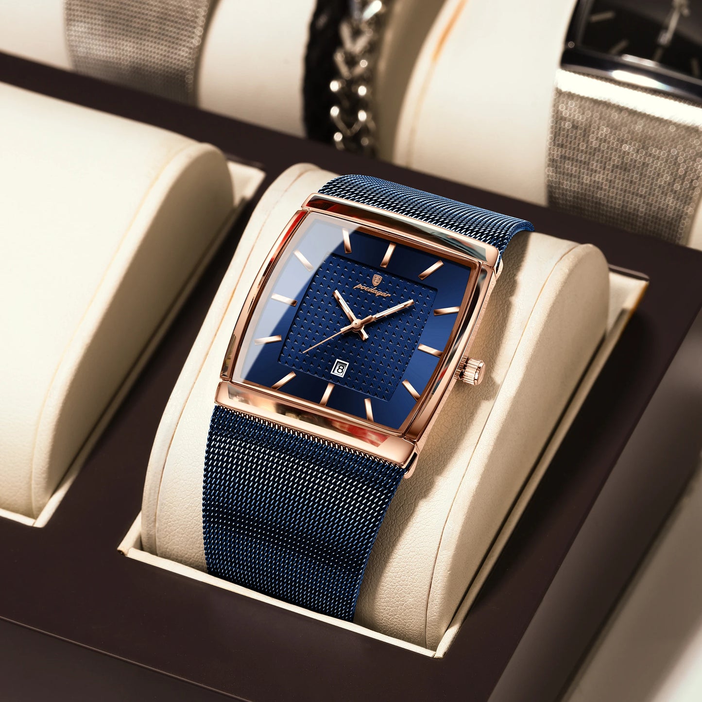 Montre Carrée lumineux pour hommes