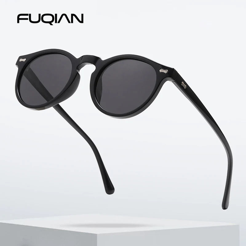 Lunettes de soleil rondes rétro pour hommes