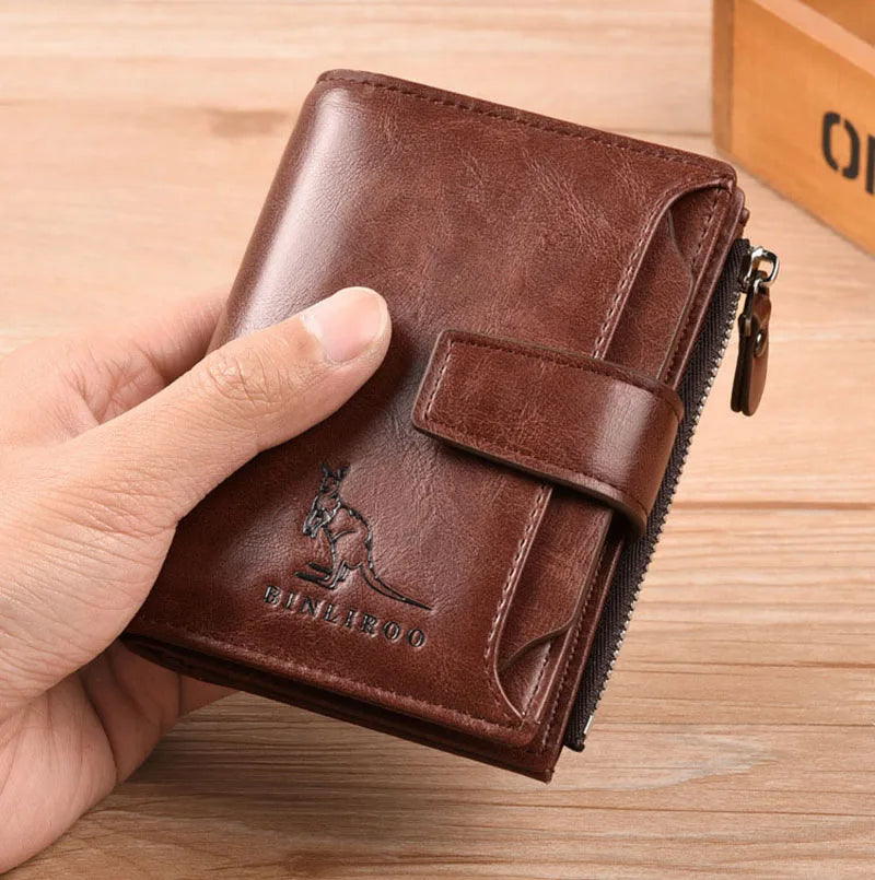 Portefeuille de luxe en cuir Pu pour hommes