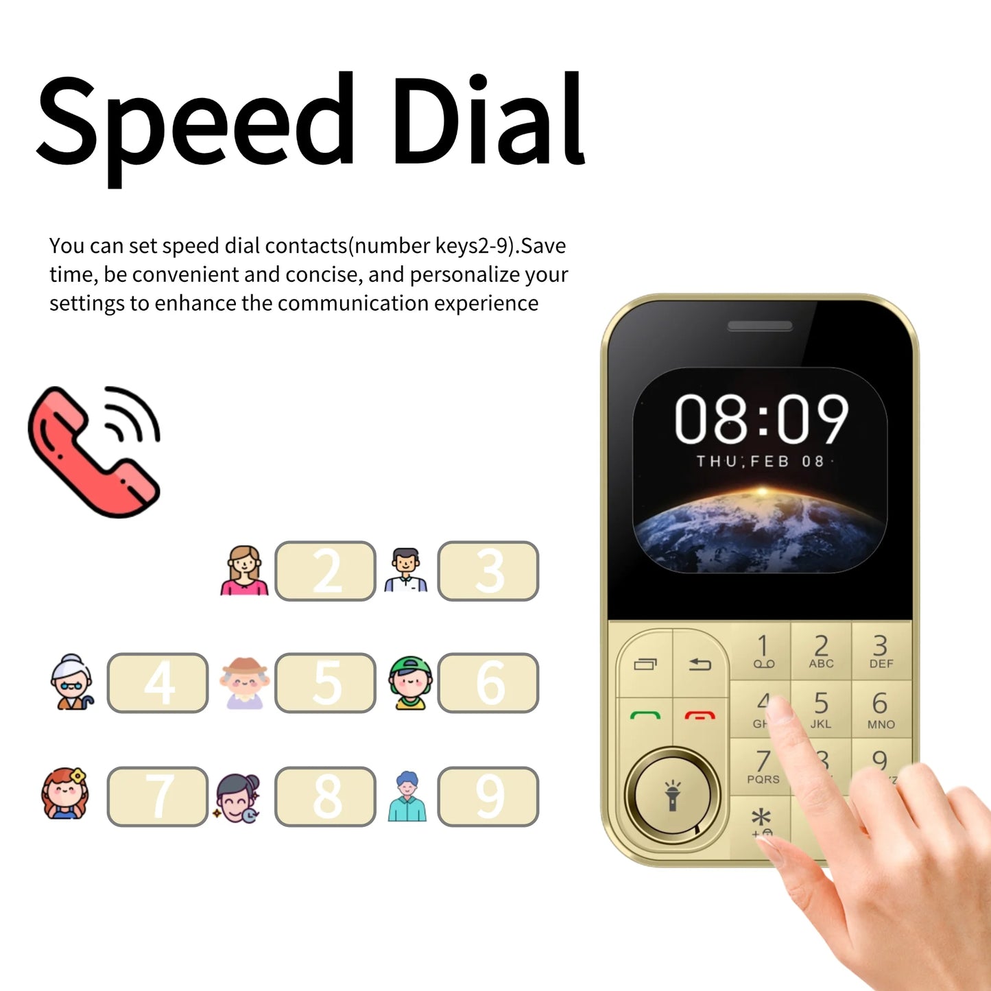 Téléphone portable Super mince double SIM