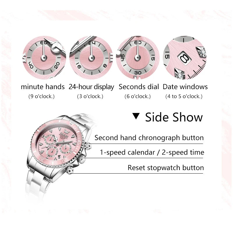 Montre élégante de luxe pour femme