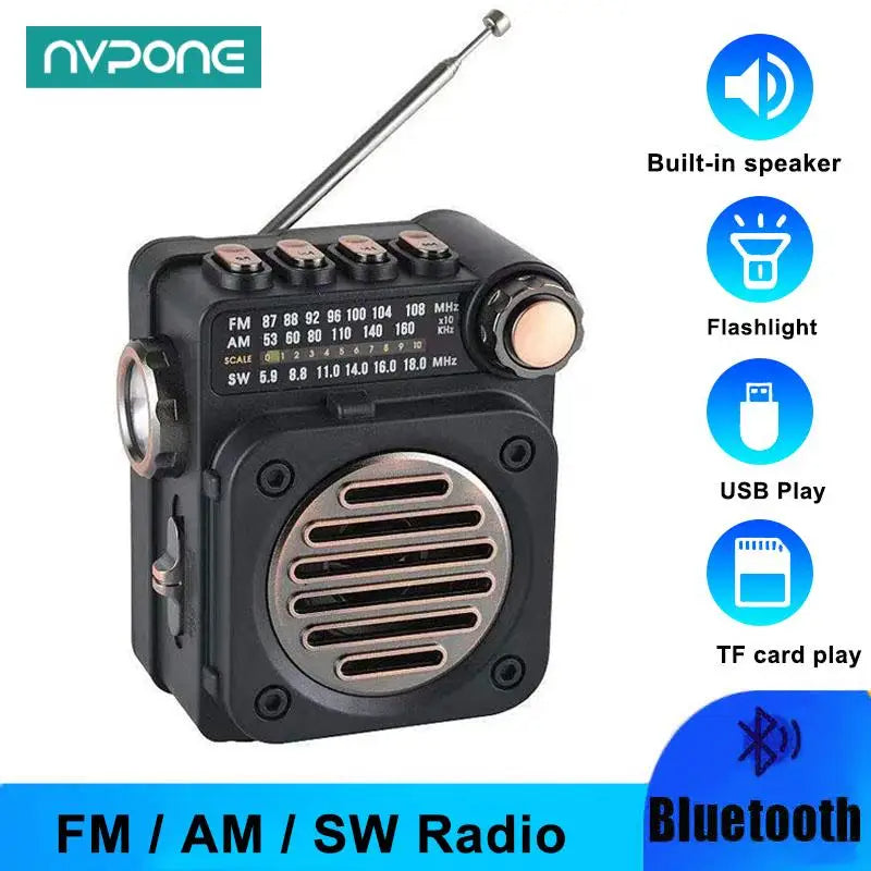 Radio sans fil avec lampe de poche