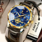 Montre de luxe ceinture cuir pour hommes